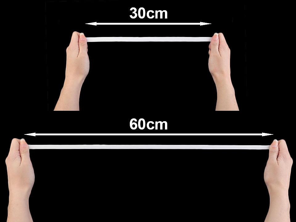 Lingerie elastic braid tape width 11 mm - White (300 Meters)