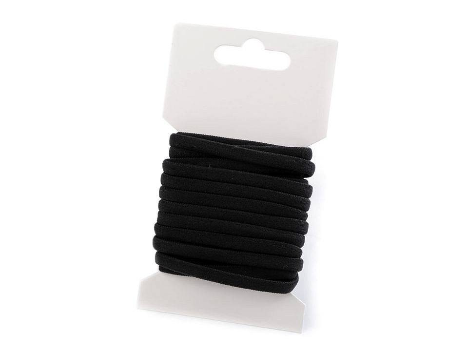 Lingerie bra strap shoulder elastic, filled width 5 mm - White (1 Meter)