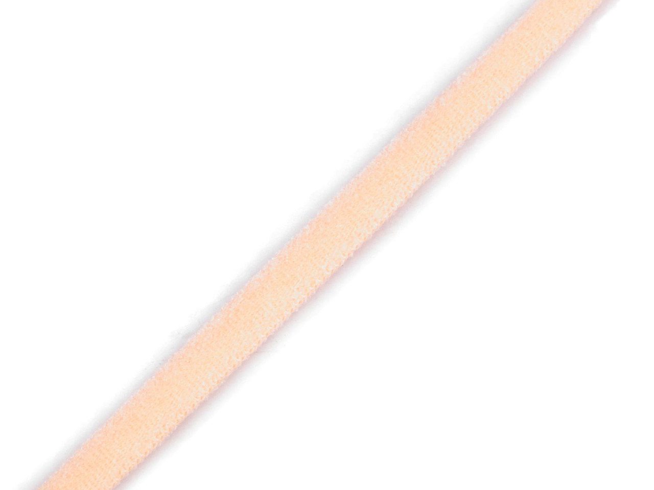 Lingerie bra strap shoulder elastic, filled width 5 mm - White (1 Meter)