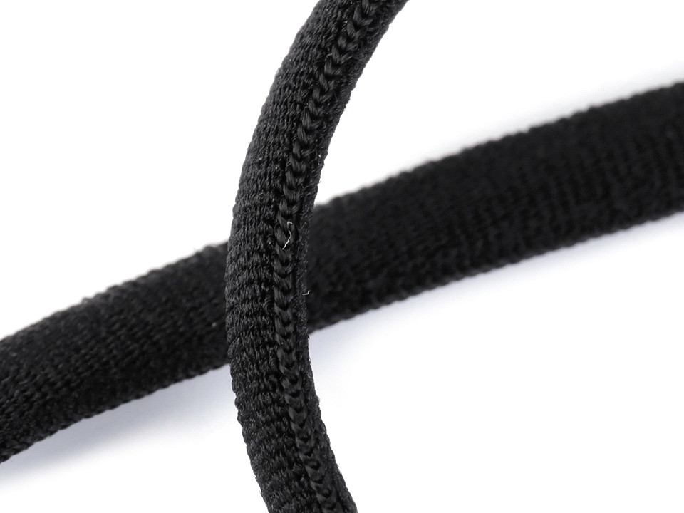 Lingerie bra strap shoulder elastic, filled width 5 mm - White (1 Meter)