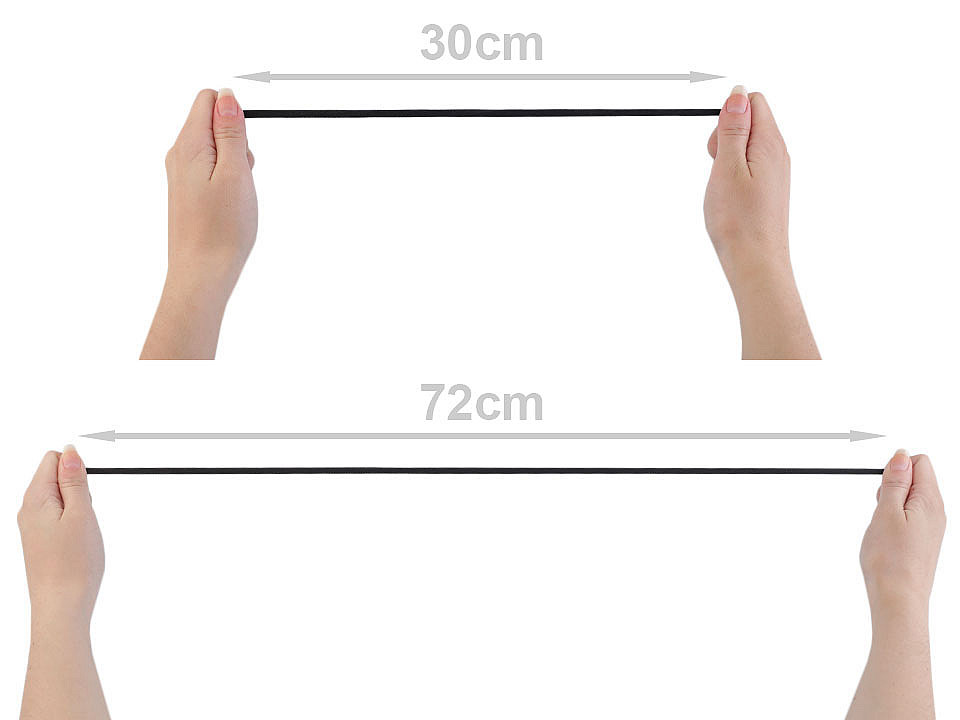 Lingerie bra strap shoulder elastic, filled width 5 mm - White (1 Meter)