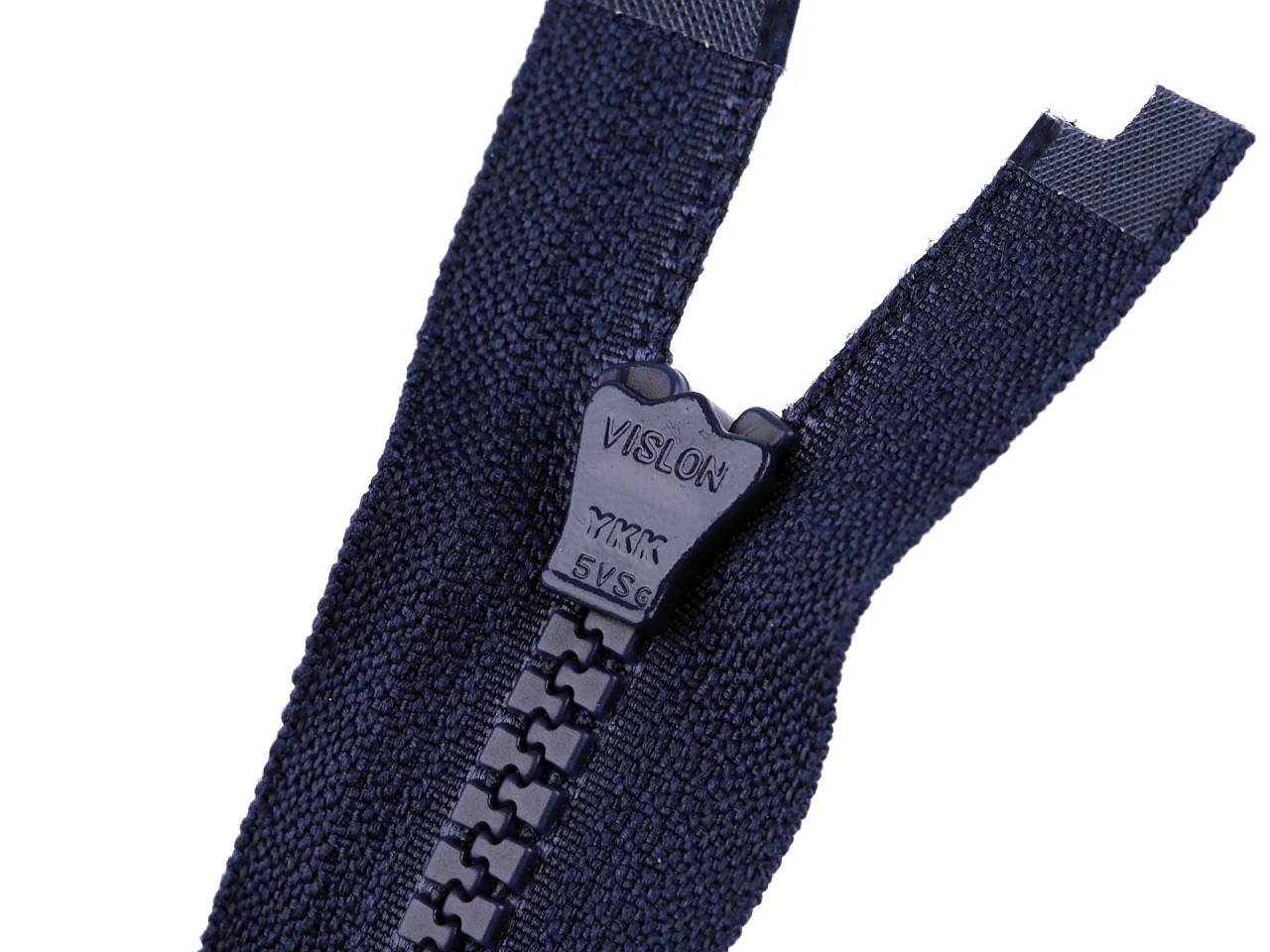 Plastic zipper ykk no 5,  length 60 cm, jacket - Cream (1 Piece)