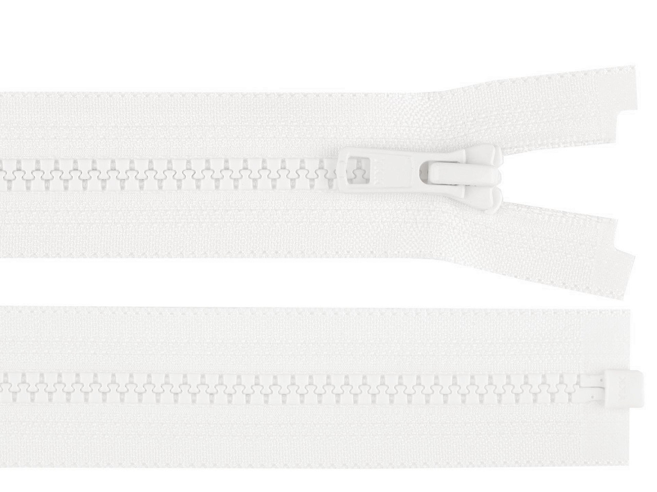 Plastic zipper ykk no 5,  length 60 cm, jacket - Cream (1 Piece)