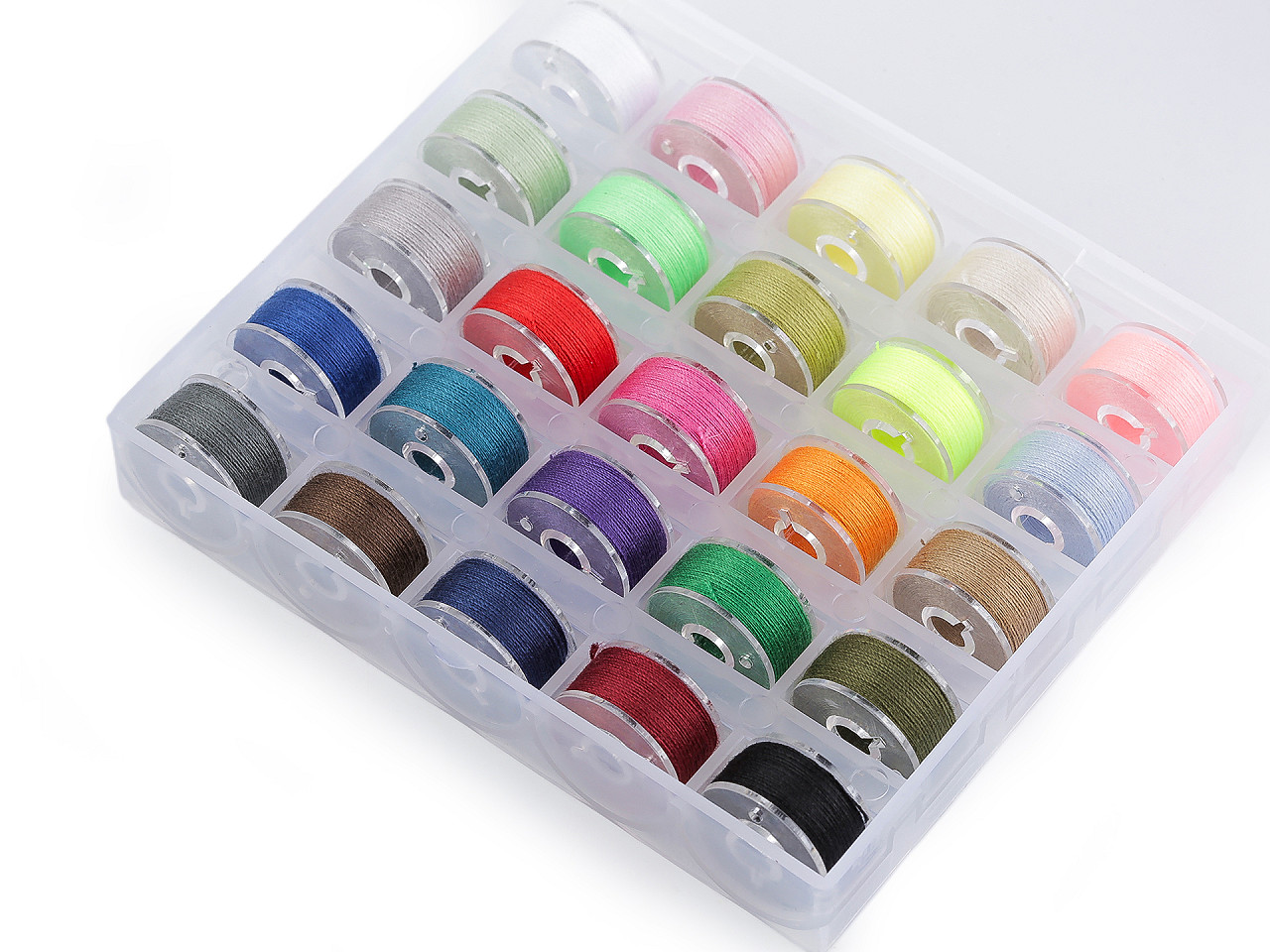 Bobbin box with short bobbins - Mix of colours (1 Box)