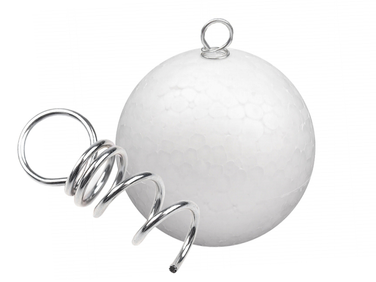 Metal screw eyelets for polystyrene shapes 1x3 cm - Platinum (100 Pieces)