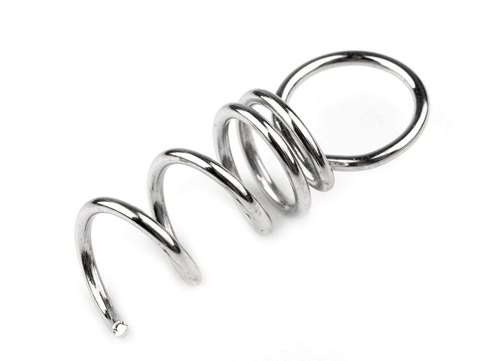 Metal screw eyelets for polystyrene shapes 1x3 cm - Platinum (100 Pieces)