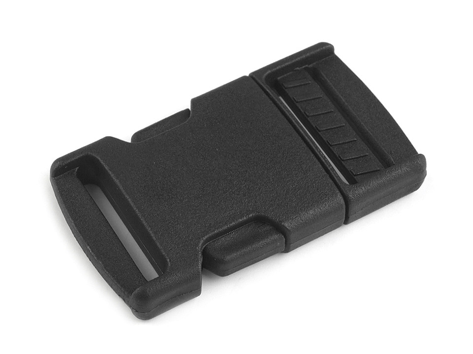 Plastic side release buckle with strap adjuster width 25 mm - White milk (100 Pairs)