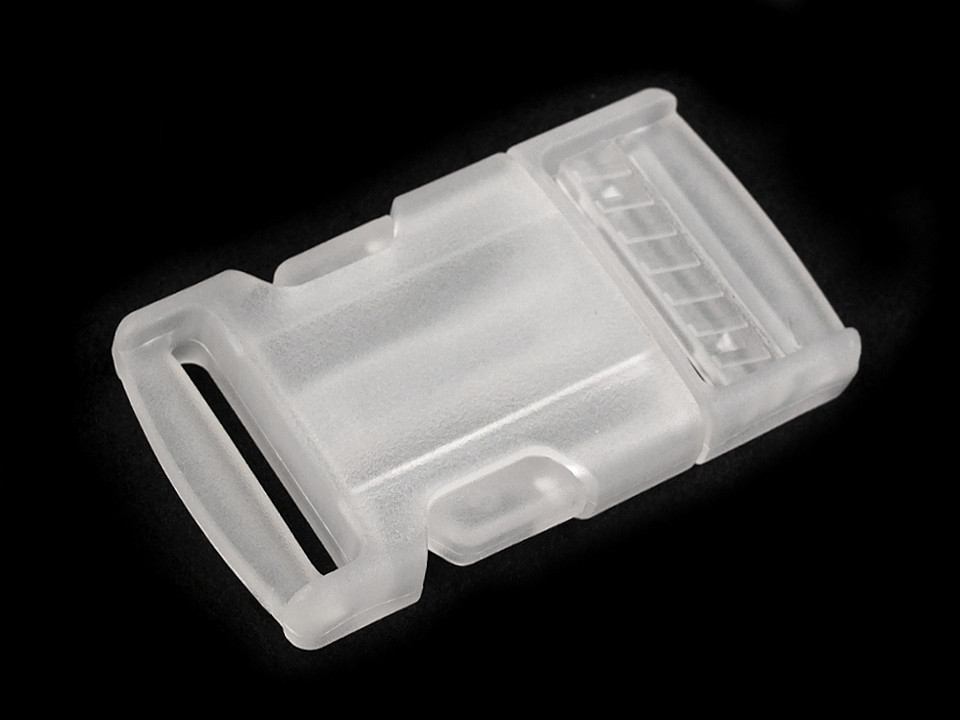 Plastic side release buckle with strap adjuster width 25 mm - White milk (100 Pairs)