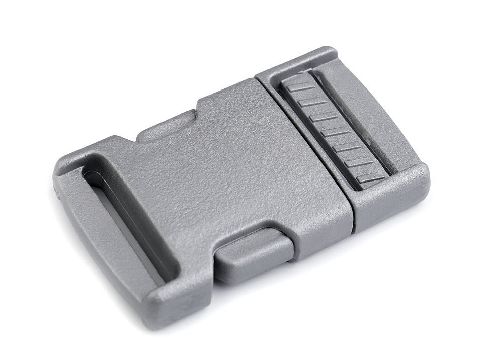 Plastic side release buckle with strap adjuster width 25 mm - White milk (100 Pairs)