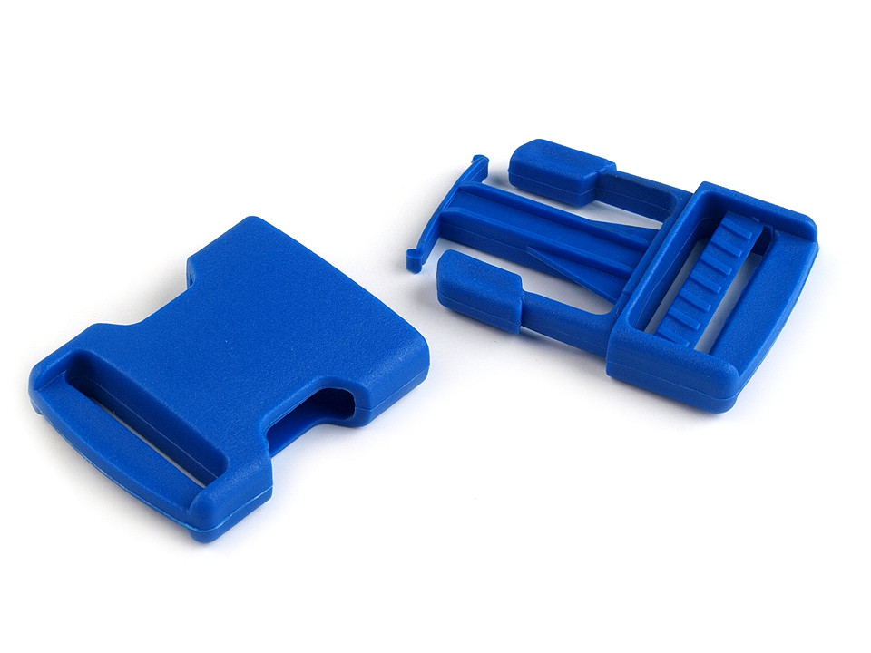 Plastic side release buckle with strap adjuster width 25 mm - White milk (100 Pairs)