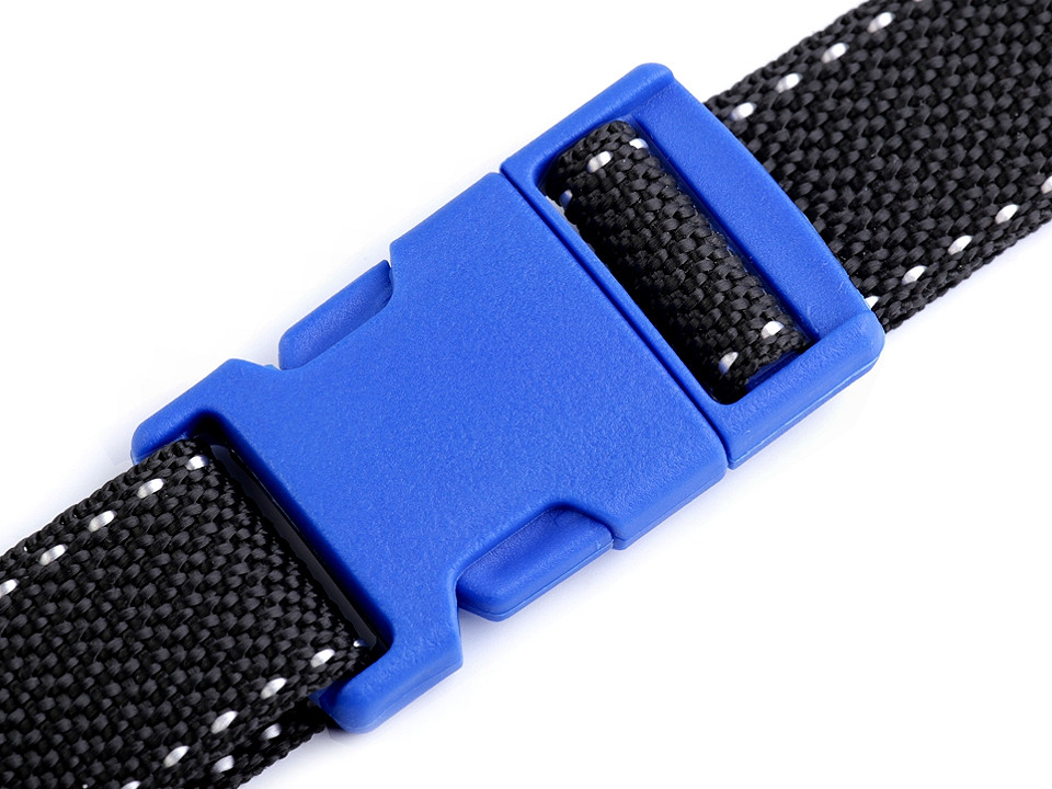 Plastic side release buckle with strap adjuster width 25 mm - White milk (100 Pairs)