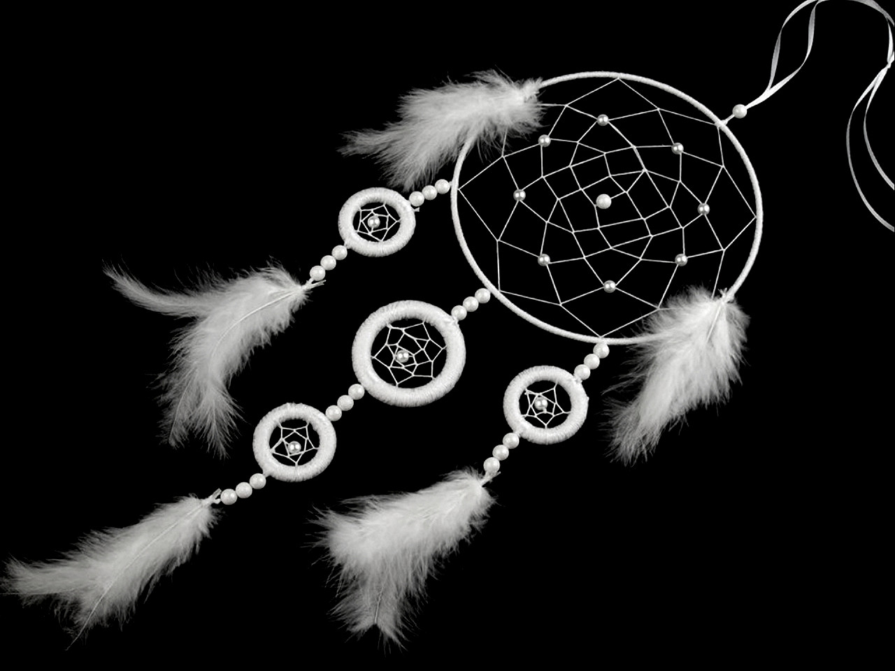 Creative kit dream catcher / diy ø20 cm - Powder (1 Piece)