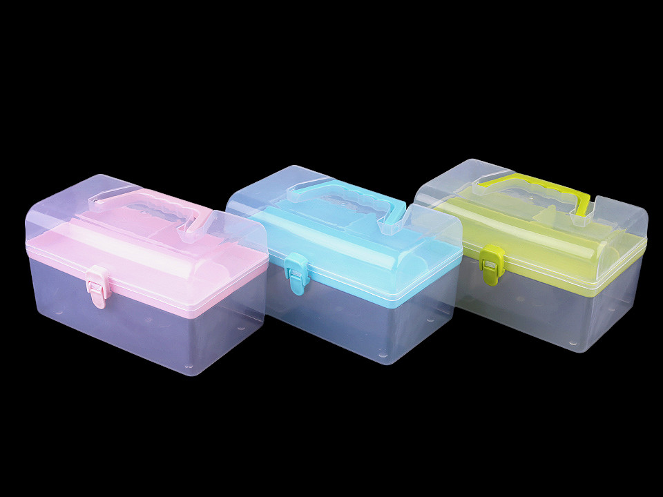 Plastic storage box organizer / case - Light pink (1 Piece)