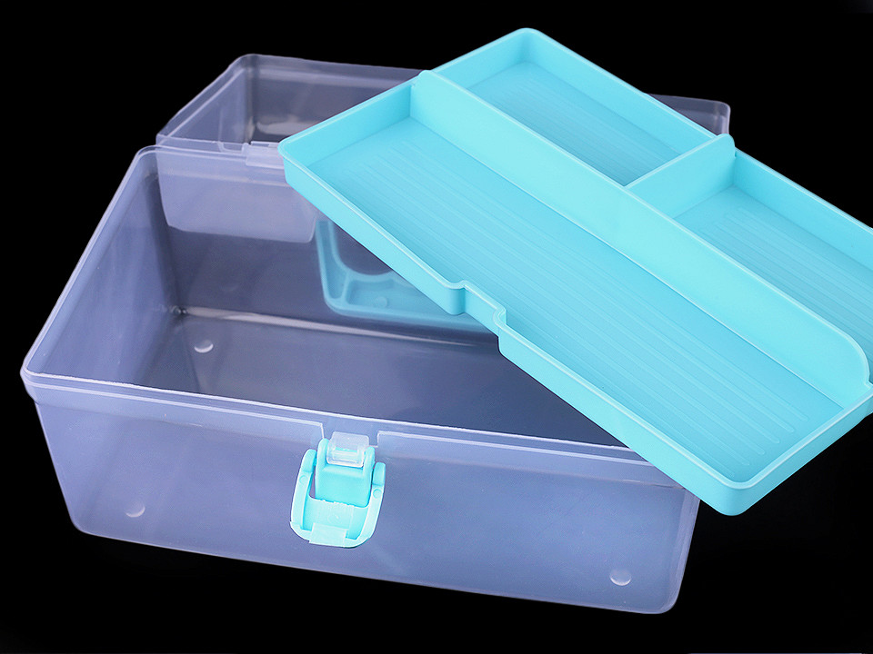 Plastic storage box organizer / case - Light pink (1 Piece)