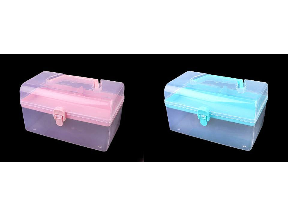 Plastic storage box organizer / case - Light pink (1 Piece)