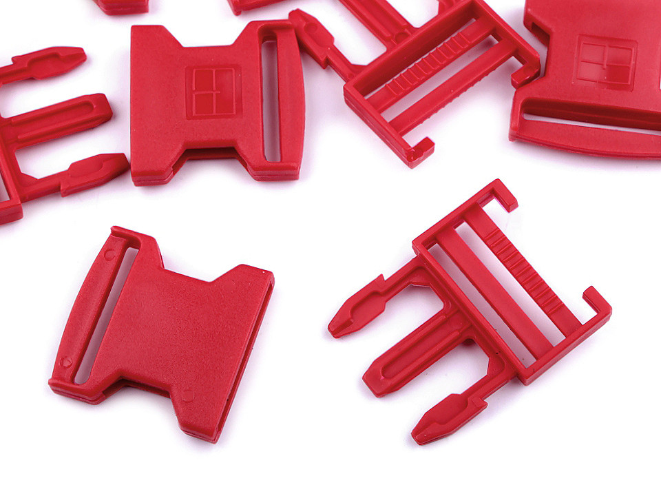 Side release buckle width 40 mm - Black (5 Pairs)