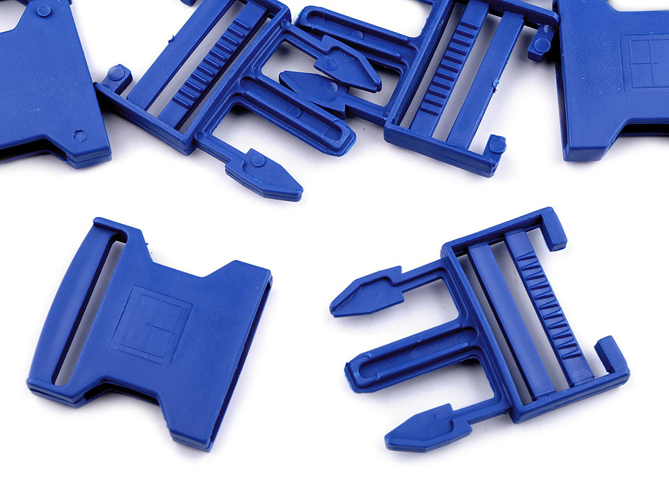 Side release buckle width 40 mm - Black (5 Pairs)