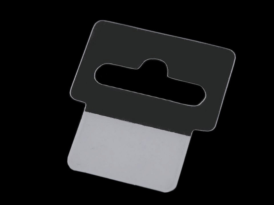 Euro slot hangers self-adhesive / hang tags 30x35 mm - Transparent (2100 Pieces)