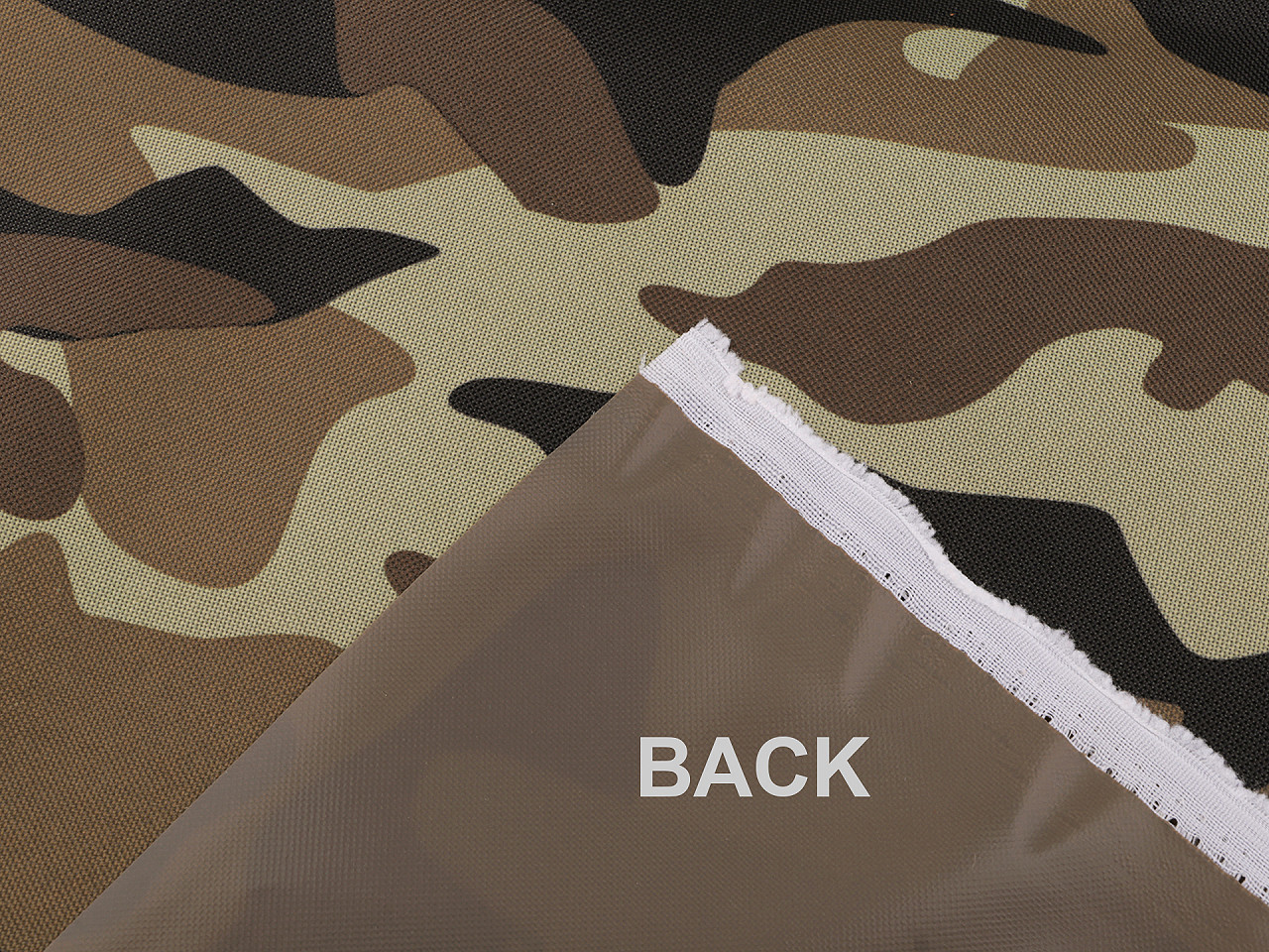 Outdoor fabric 600d, pvc coated, camouflage - Green (1 Meter)