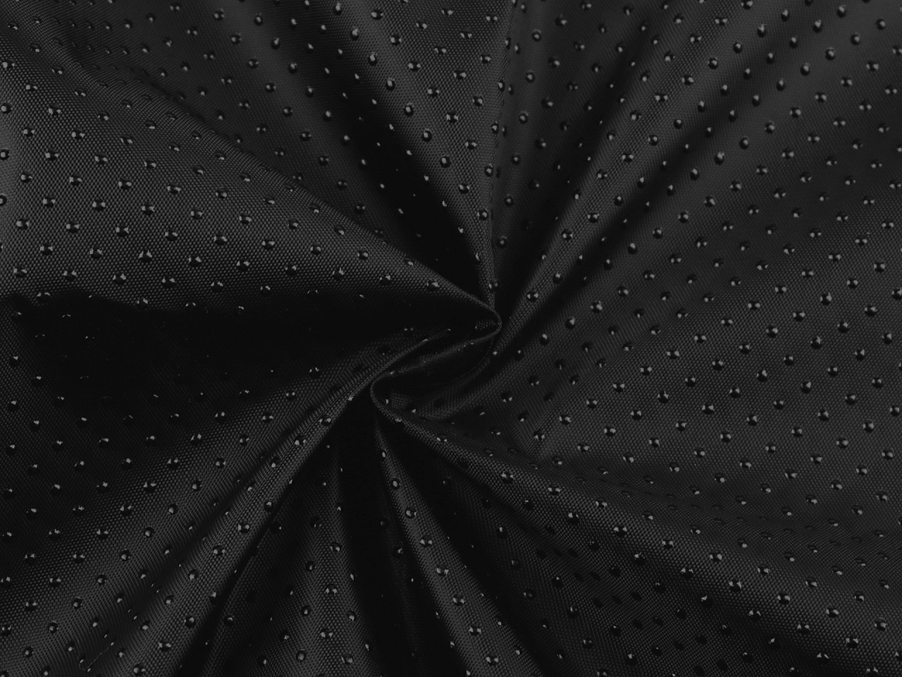 Anti-slip fabric with pu dots, to sew-on - Black (1 Meter)