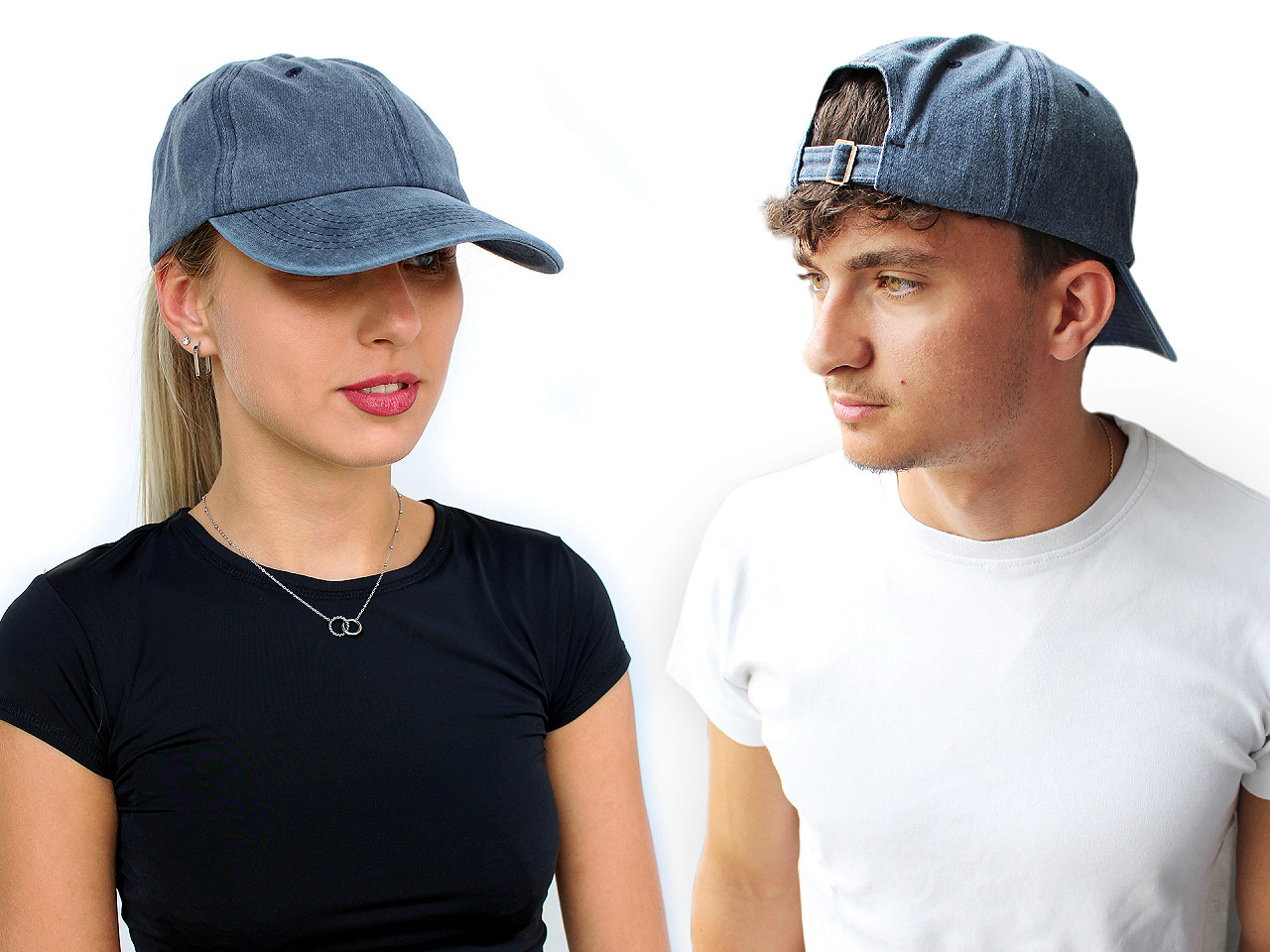 Unisex cotton cap - Jeans blue (1 Piece)