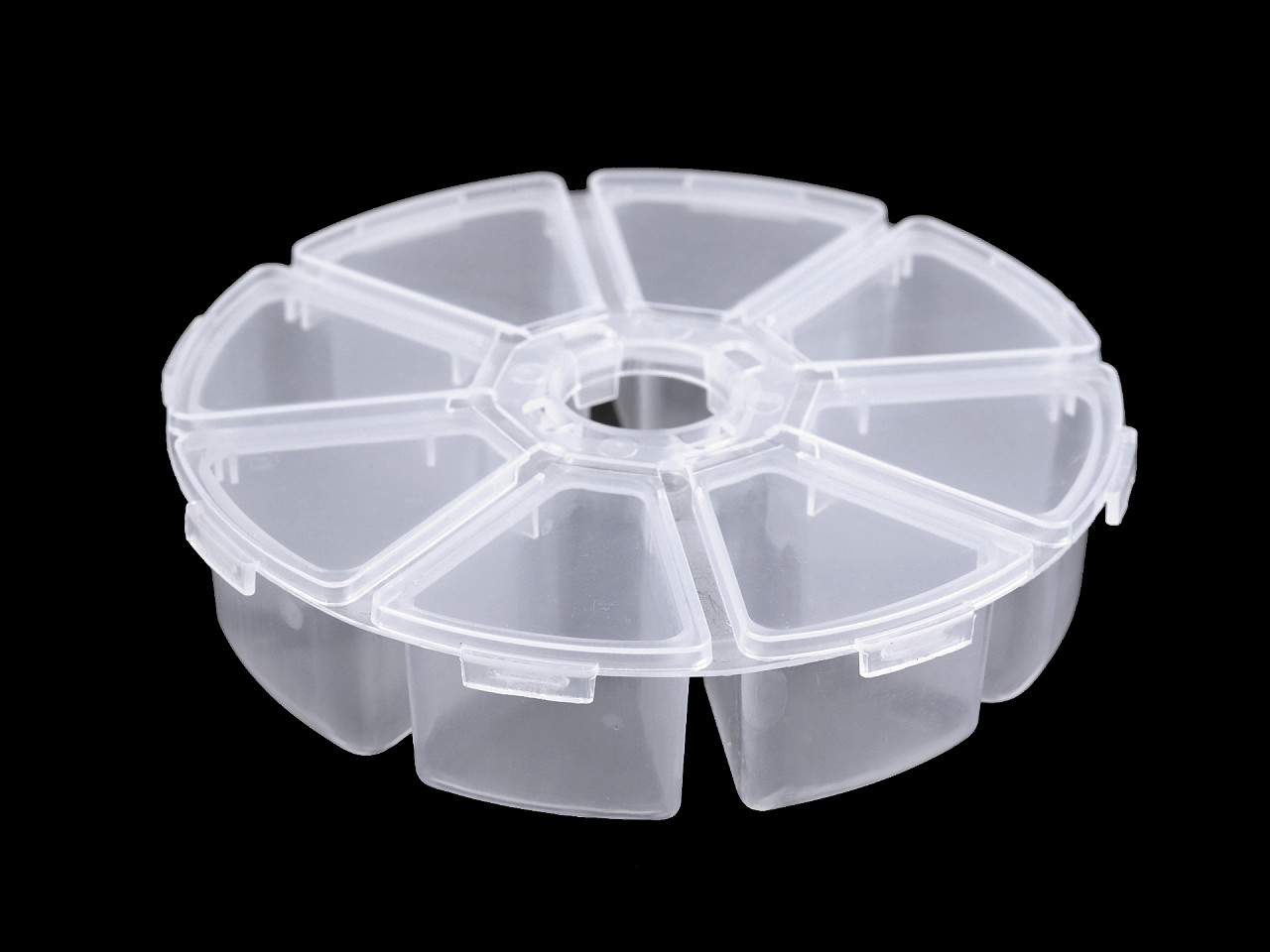 Plastic box / storage container ø10 cm - Transparent (1 Piece)