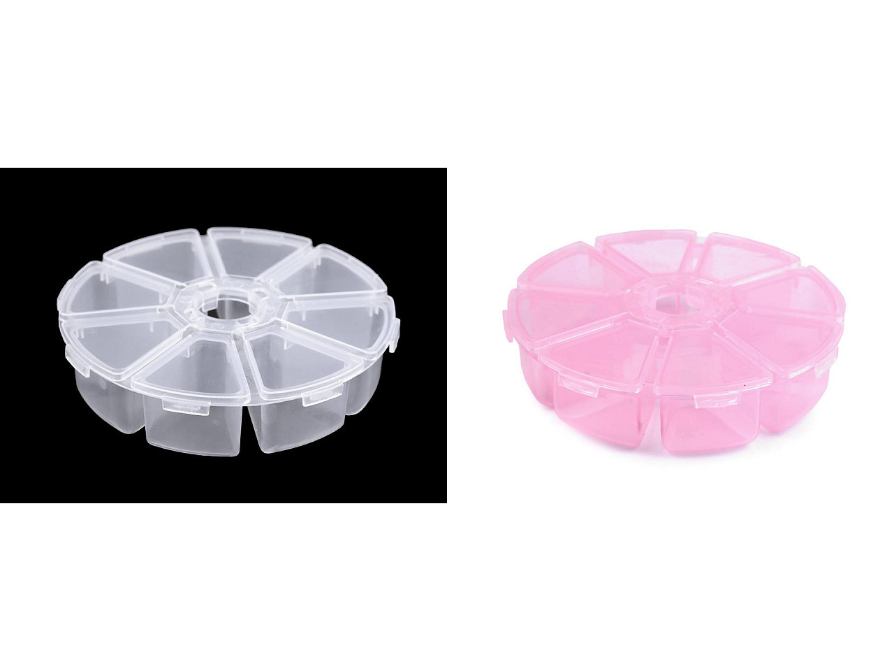 Plastic box / storage container ø10 cm - Transparent (1 Piece)
