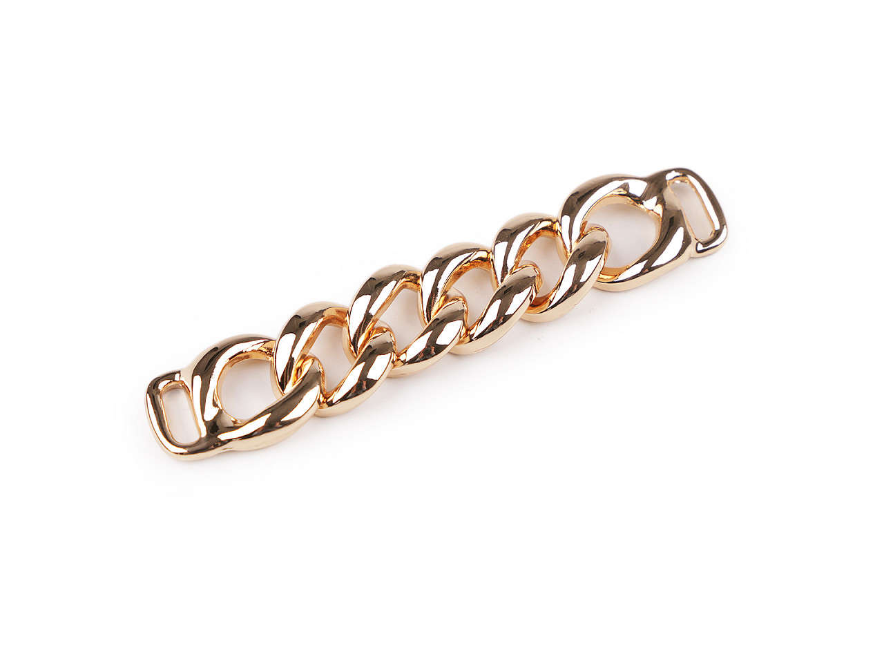 Chain for decorating clothes and accessories 1.7x8 cm - Pink gold (15 Pieces)