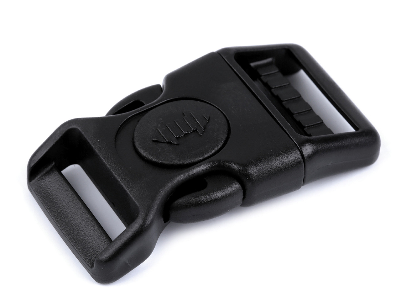 Frost-resistant tri-glide slider / side release buckle, 20 mm, 25 mm - Black (100 Sets)
