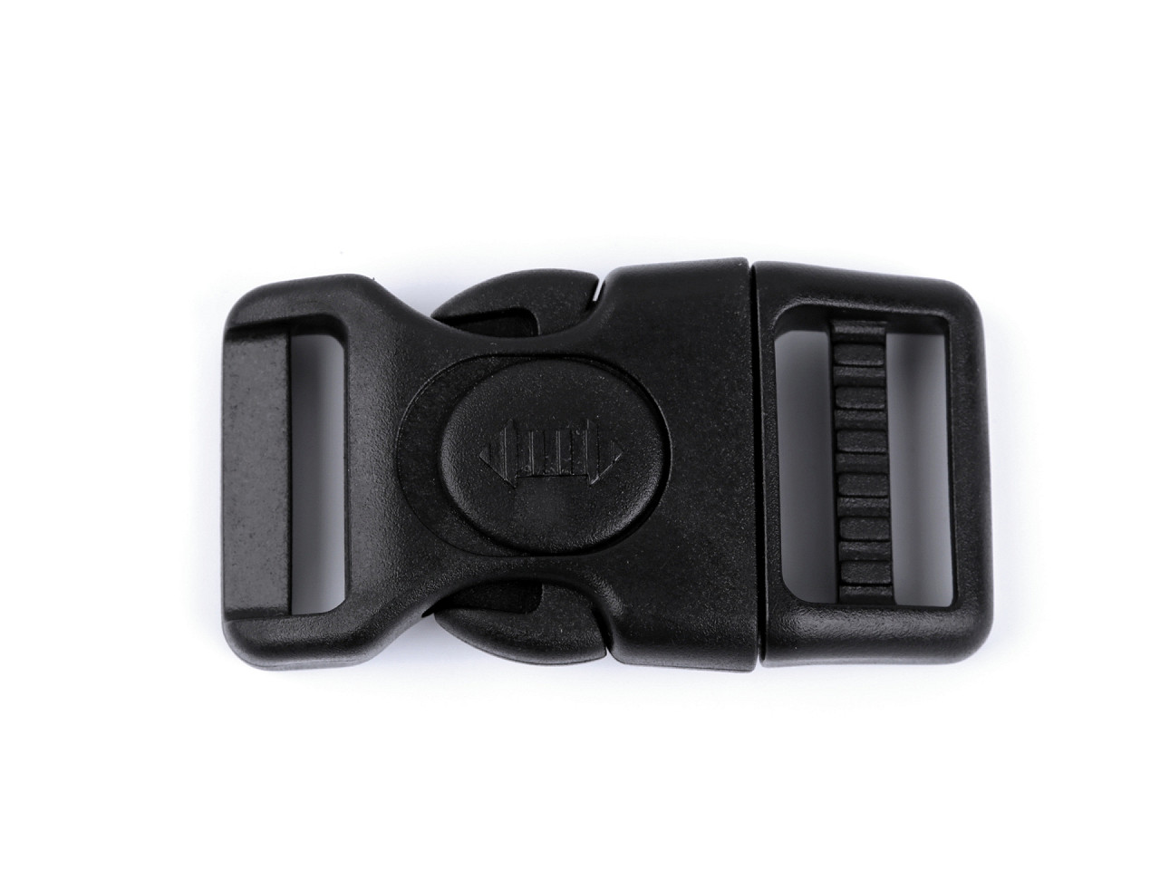 Frost-resistant tri-glide slider / side release buckle, 20 mm, 25 mm - Black (100 Sets)
