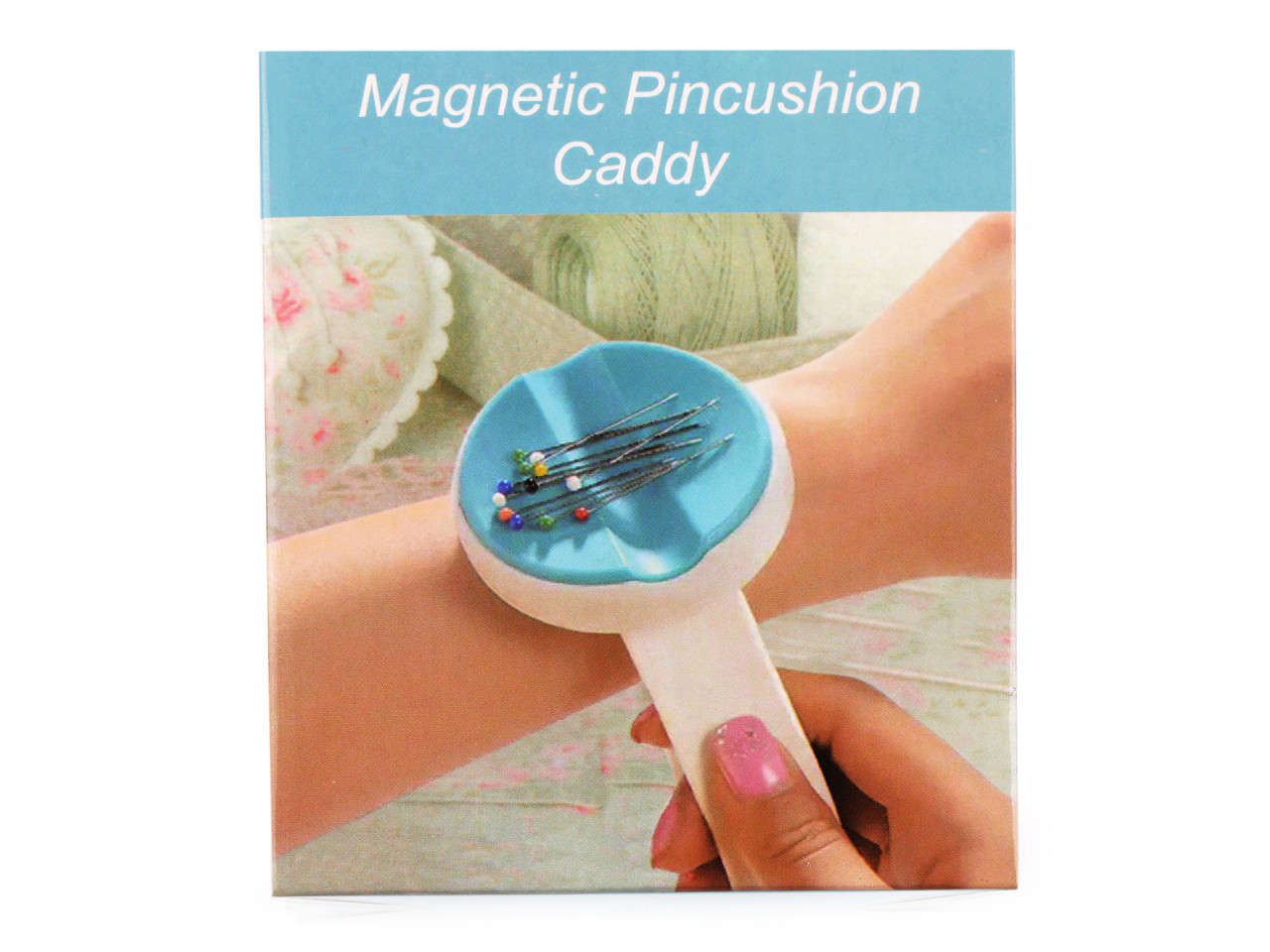 Hand pin cushion, magnetic - Blue azure (1 Piece)