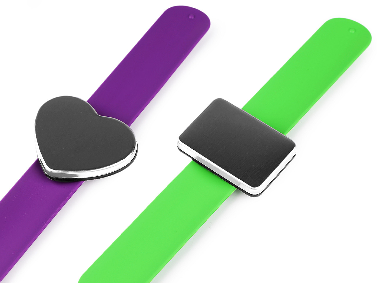 Magnetic hand pin cushion - heart, rectangle - Light green (1 Piece)