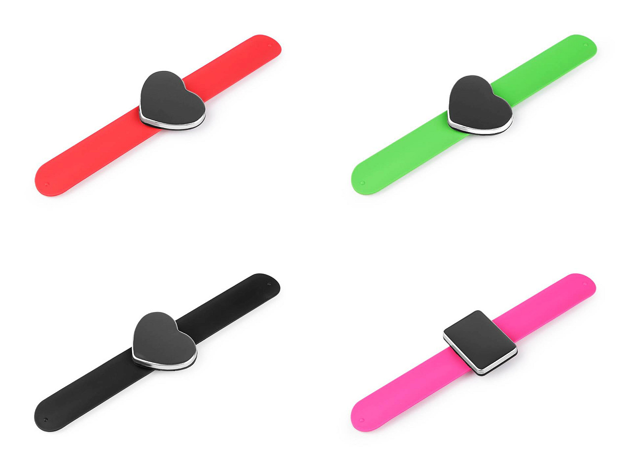 Magnetic hand pin cushion - heart, rectangle - Light green (1 Piece)