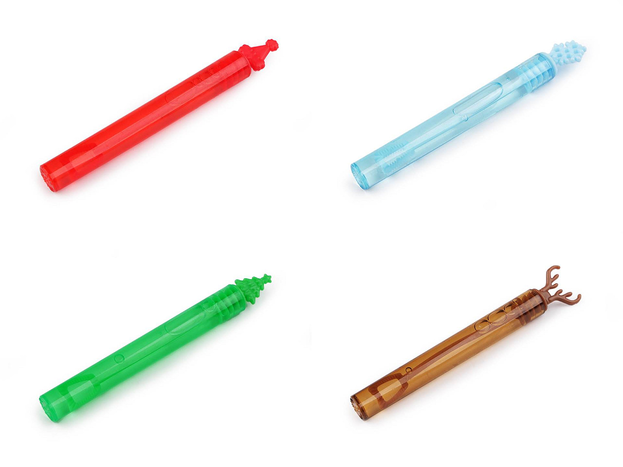 Christmas bubble blower reindeer, snowflake, hat, tree - Green (3 Pieces)