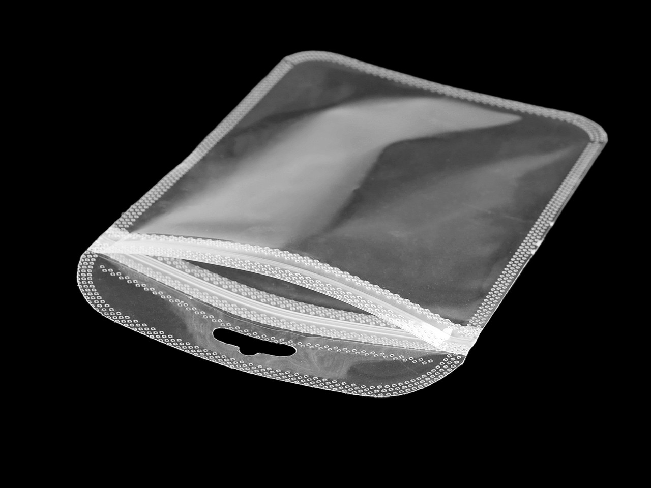 Grip seal bags with hang hole 10.5x15 cm - Transparent (50 Pieces)
