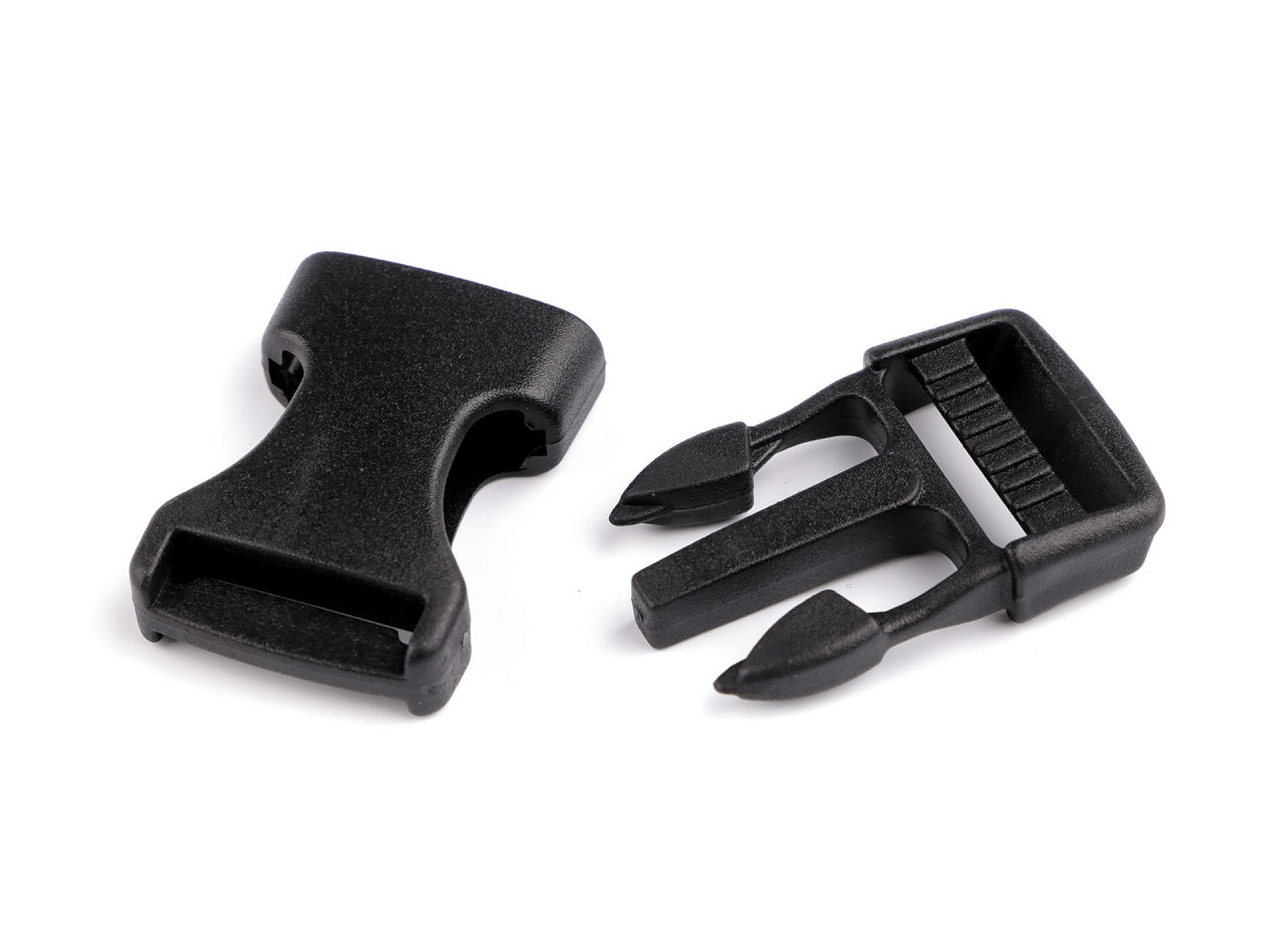 Webbing side release buckle, width 20 mm - Black (25 Pairs)