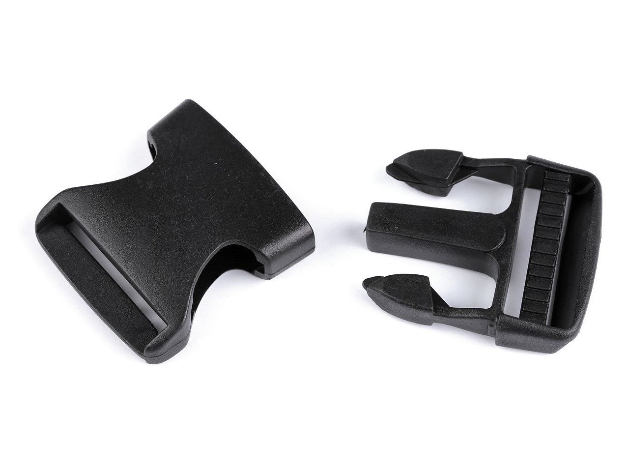 Webbing side release buckle, width 38 mm - Black (100 Pairs)