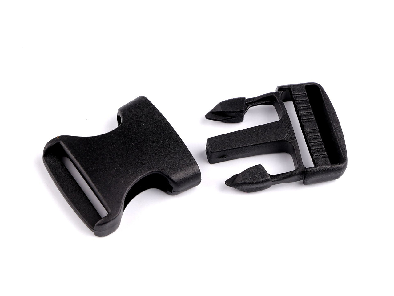 Webbing side release buckle, width 32 mm - Black (2 Pieces)