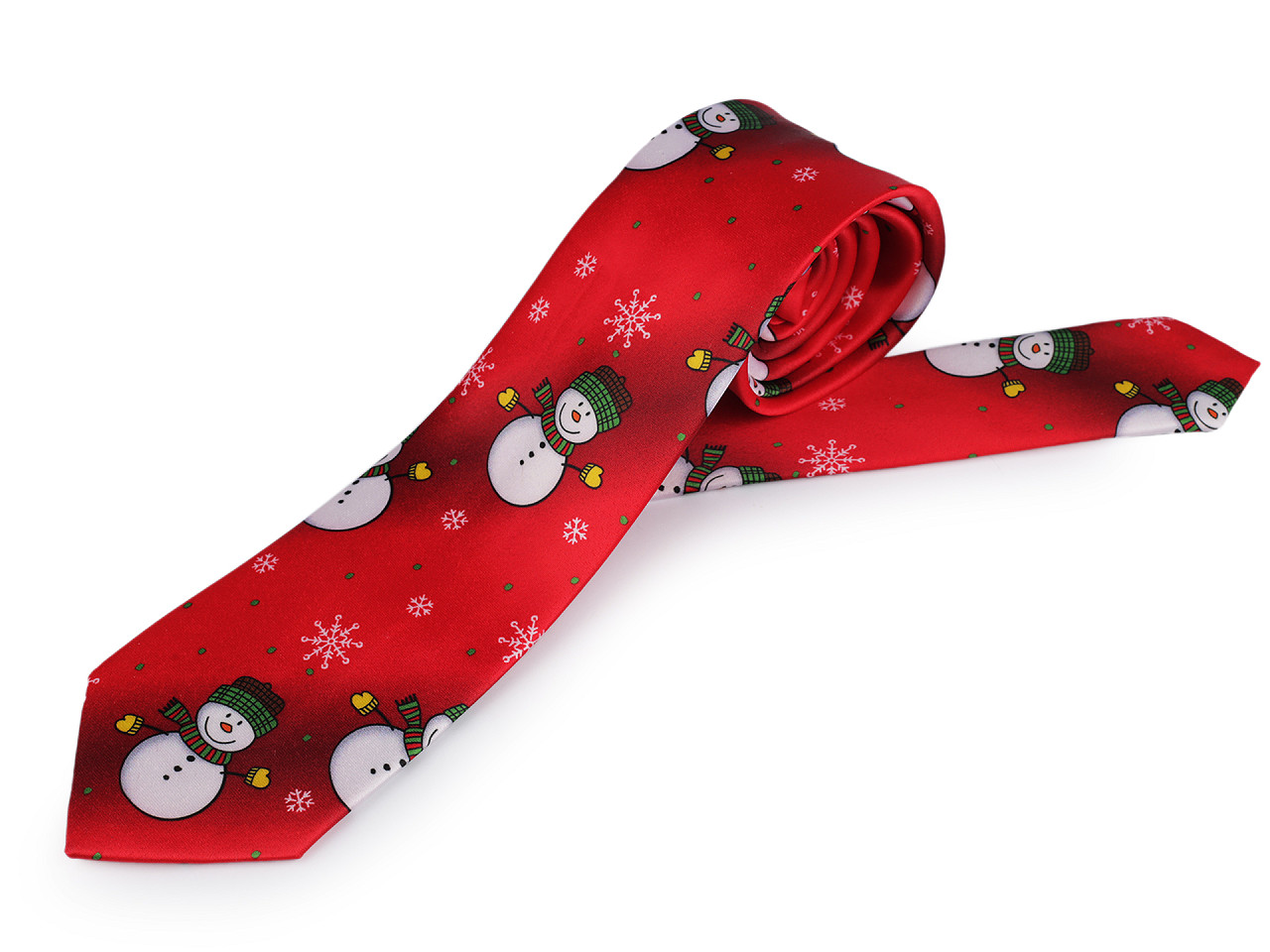 Satin christmas tie - Red (1 Piece)