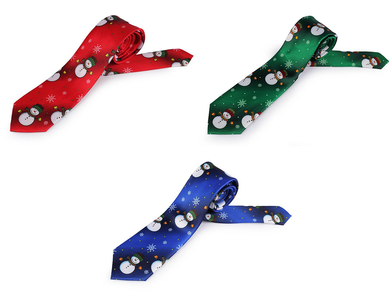 Satin christmas tie - Red (1 Piece)