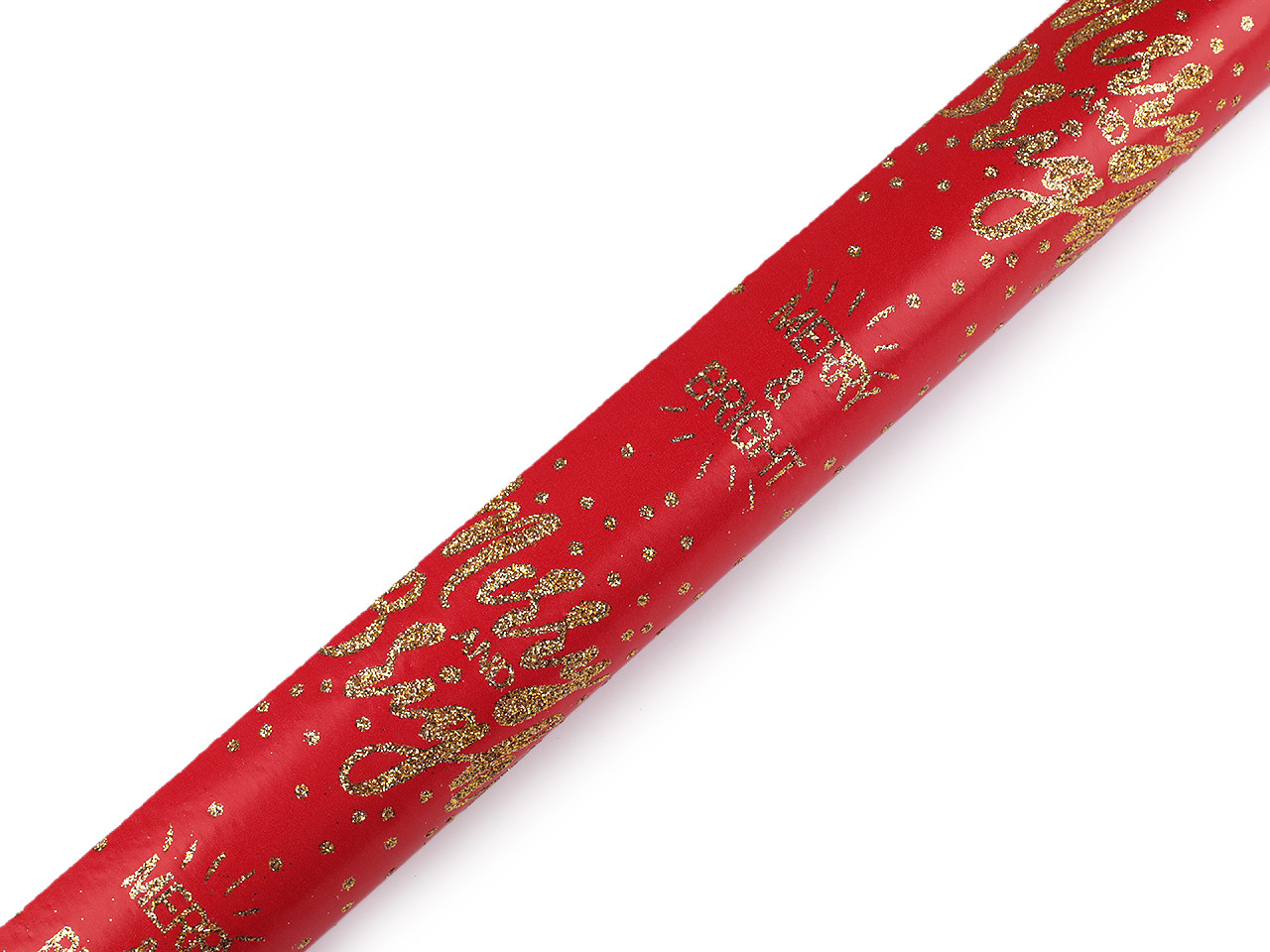 Christmas wrapping paper with glitter 0.7x2 m - Sea turquoise (1 Piece)