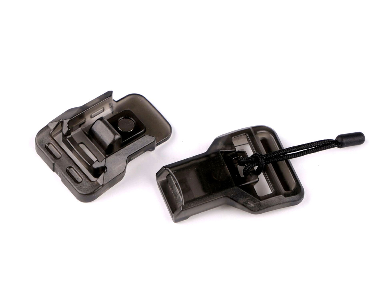 Magnetic plastic buckle, width 20 mm - Black (10 Pairs)