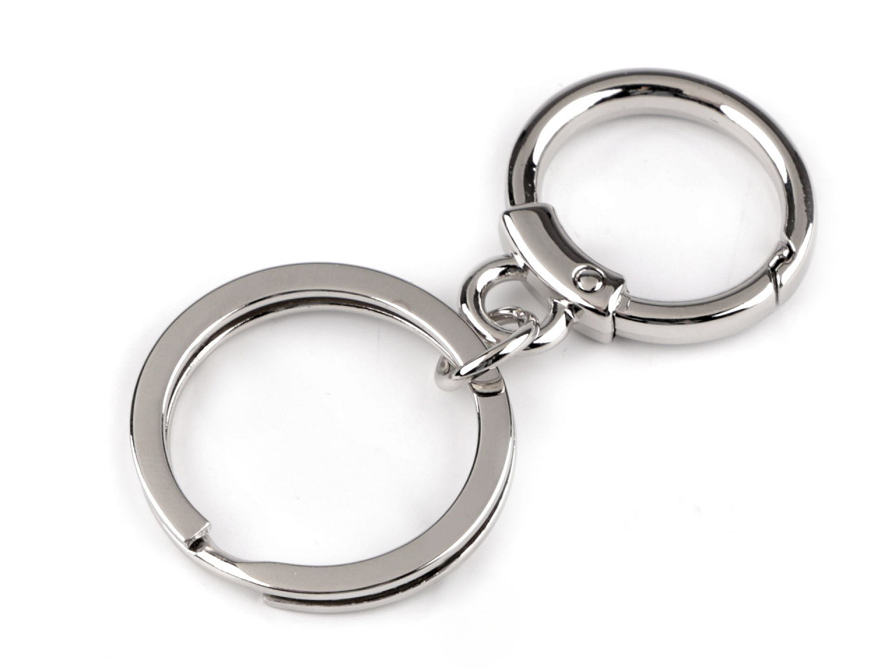 Metal carabiner with key ring - Pink gold (10 Pieces)